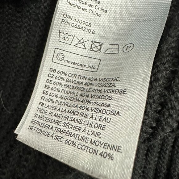 H&M Women's Basic Cardigan Sweater Size S Black Long Sleeved - Picture 4 of 5